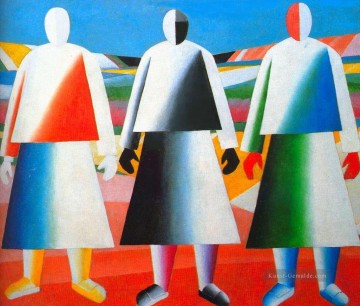 Reine Abstraktion Werke - Mädchen auf den Feldern 1932 Kazimir Malewitsch abstrakt